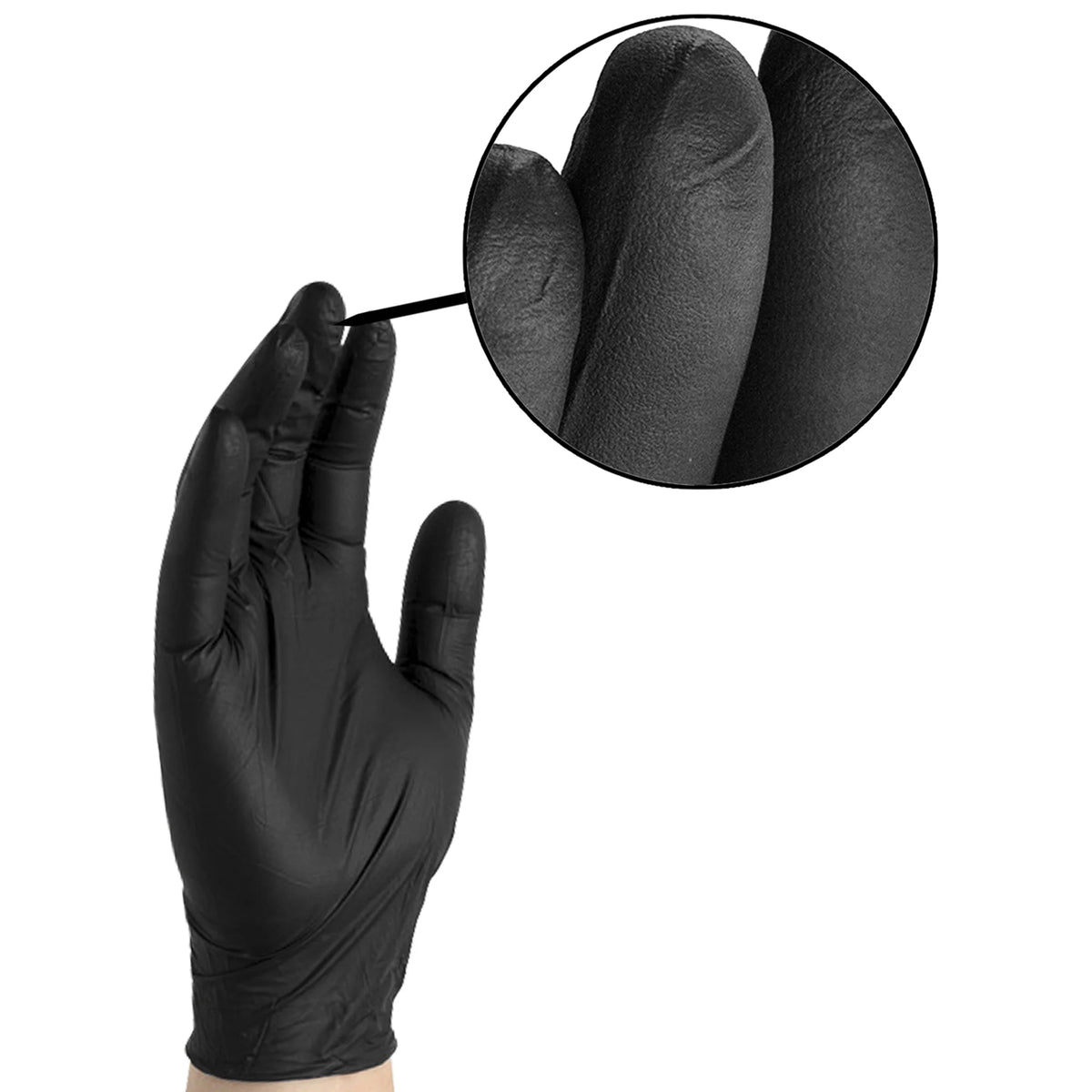 Large Black Nitrile Industrial Gloves, 1000 Per Case Z593138
