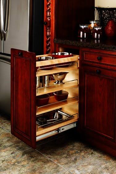 28cm Pull-Out Wood Base Cabinet Organiser with Soft-Close Slides V21522