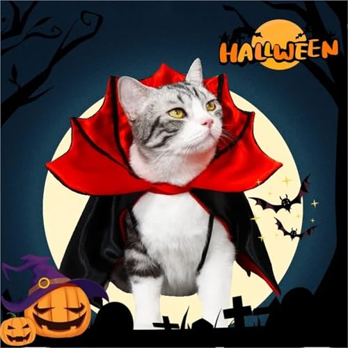 4-Piece Halloween Pet Cosplay Vampire Cloak X5569