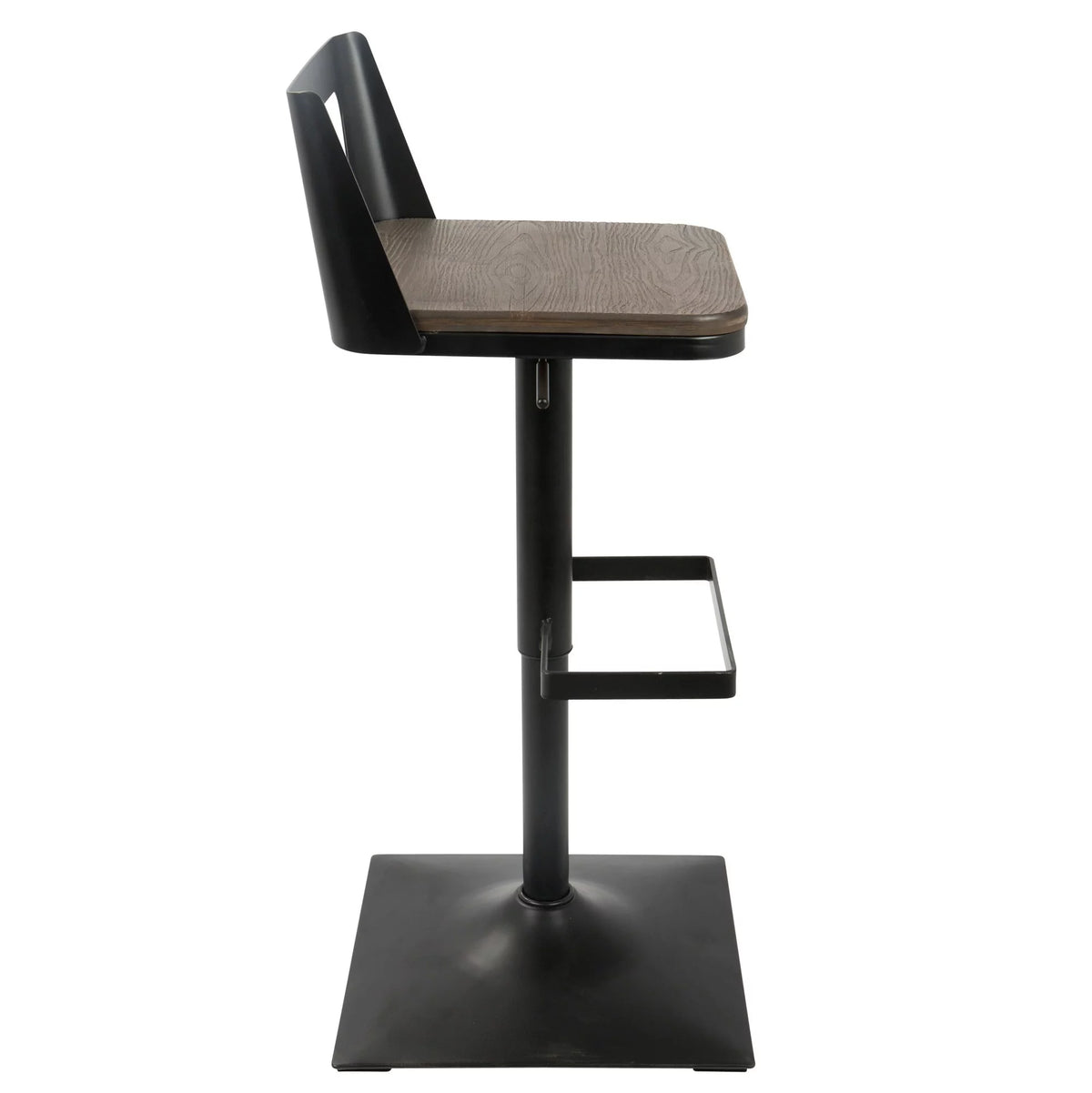 Adjustable Barstool in Black and Espresso B653