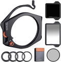 Square Filter Holder System Kit with 95mm Circular Polarizer, Square GND8 Filter, ND1000, and 4 Filter Adapter Rings S1725