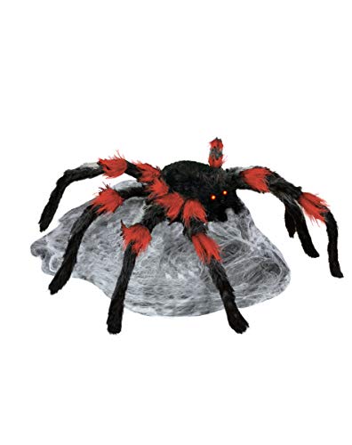 LED Red and Black Jumping Spider Animatronic 21 Inches U853059