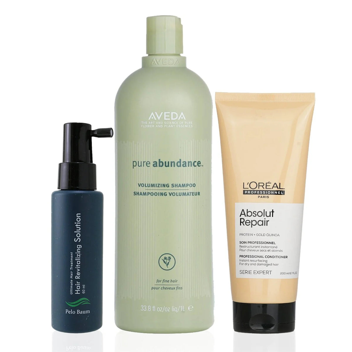 Hair Revitalizing Solution 60ml + Volumizing Shampoo 1000ml + Resurfacing Conditioner 200ml 3pcs F357957