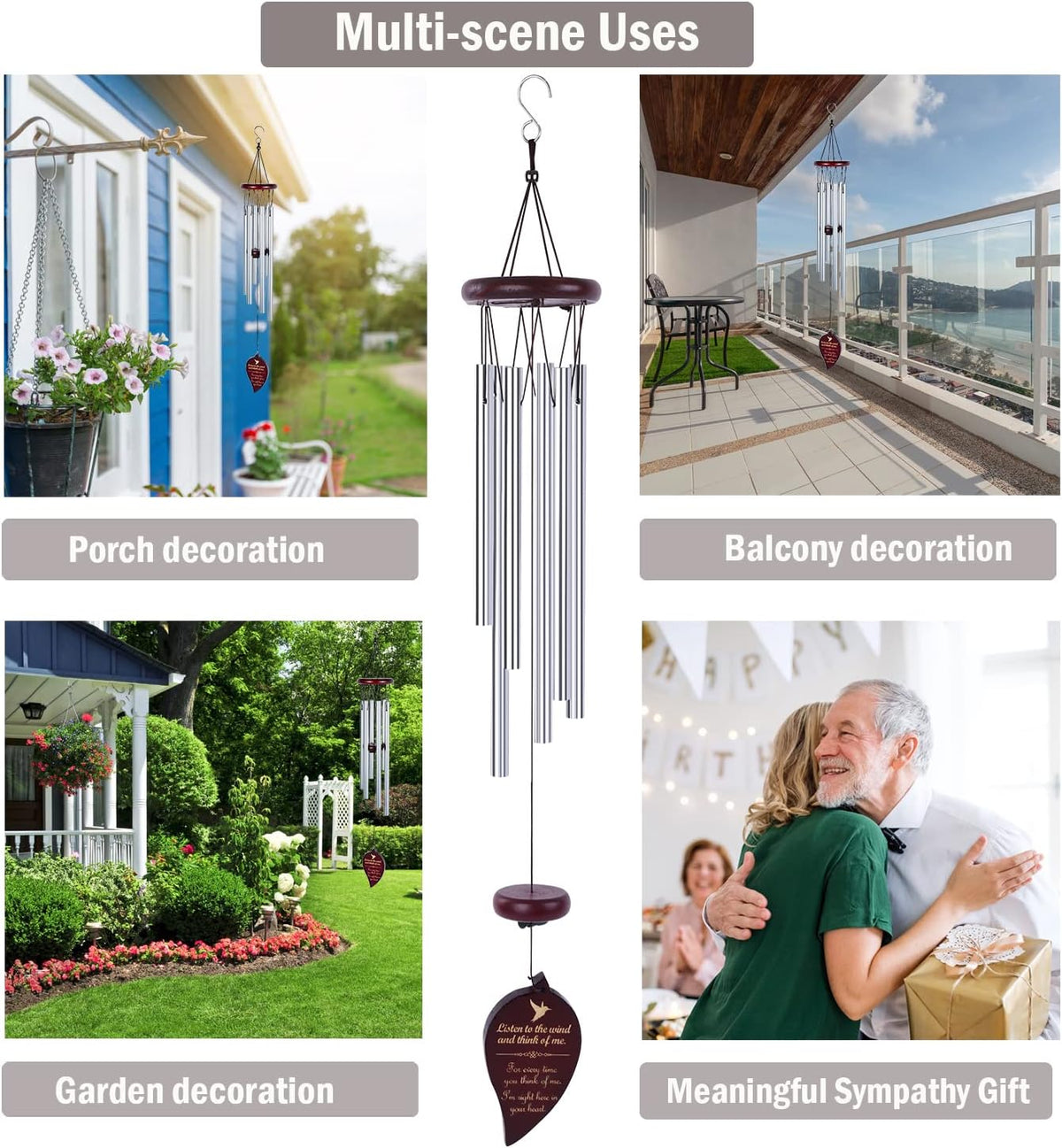 Sympathy Wind Chimes, 26 Inches, Pack of 2 A941