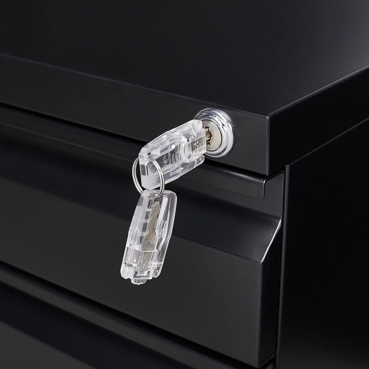 3 Drawer Black Metal File Cabinet with Lock P96022