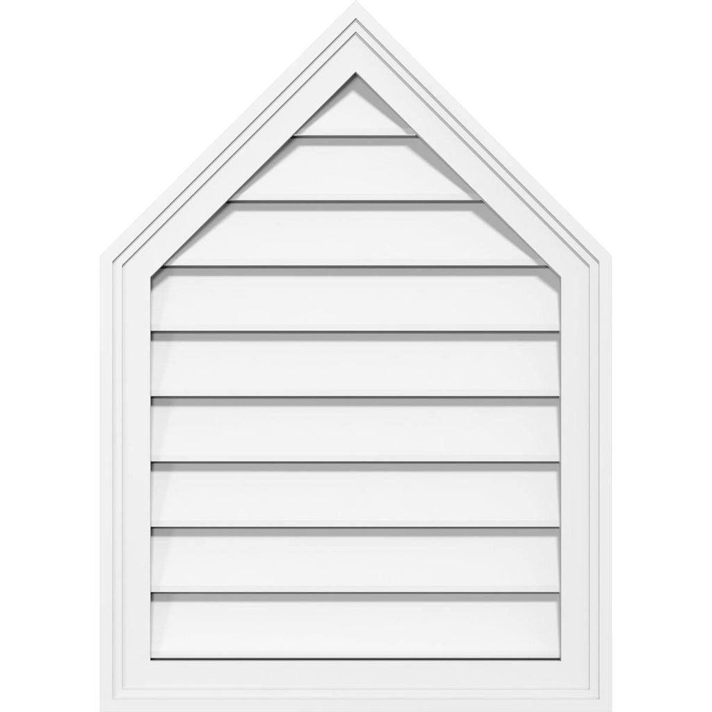 Peaked Top Surface Mount PVC Gable Vent H3997