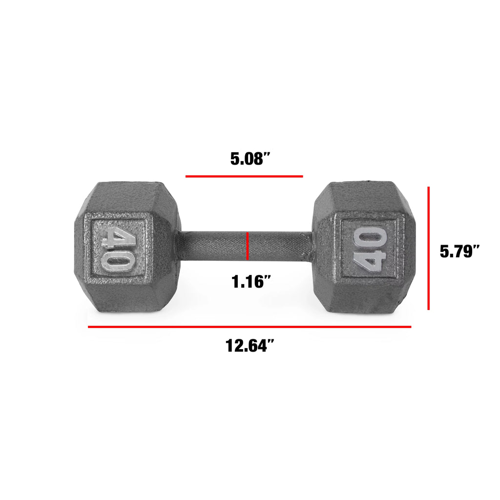 15lb Cast Iron Hex Dumbbell V221