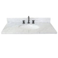 White Carrara Marble Top with Oval Sink P59350