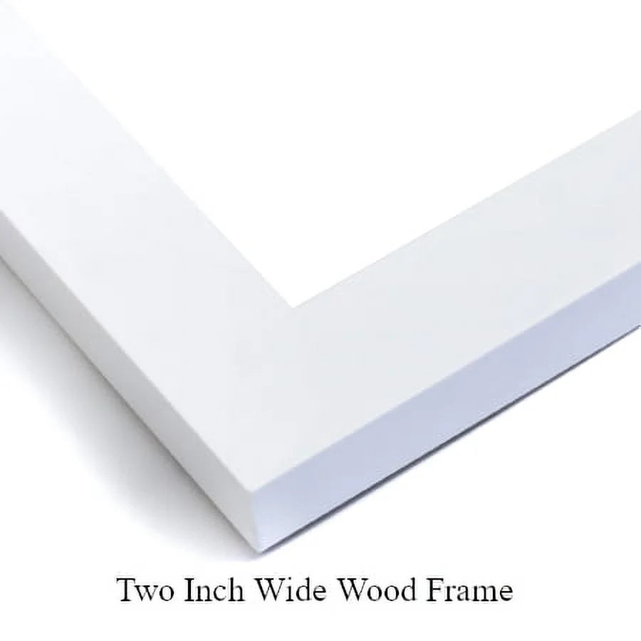 White Modern Wood Framed Museum Art Print O965