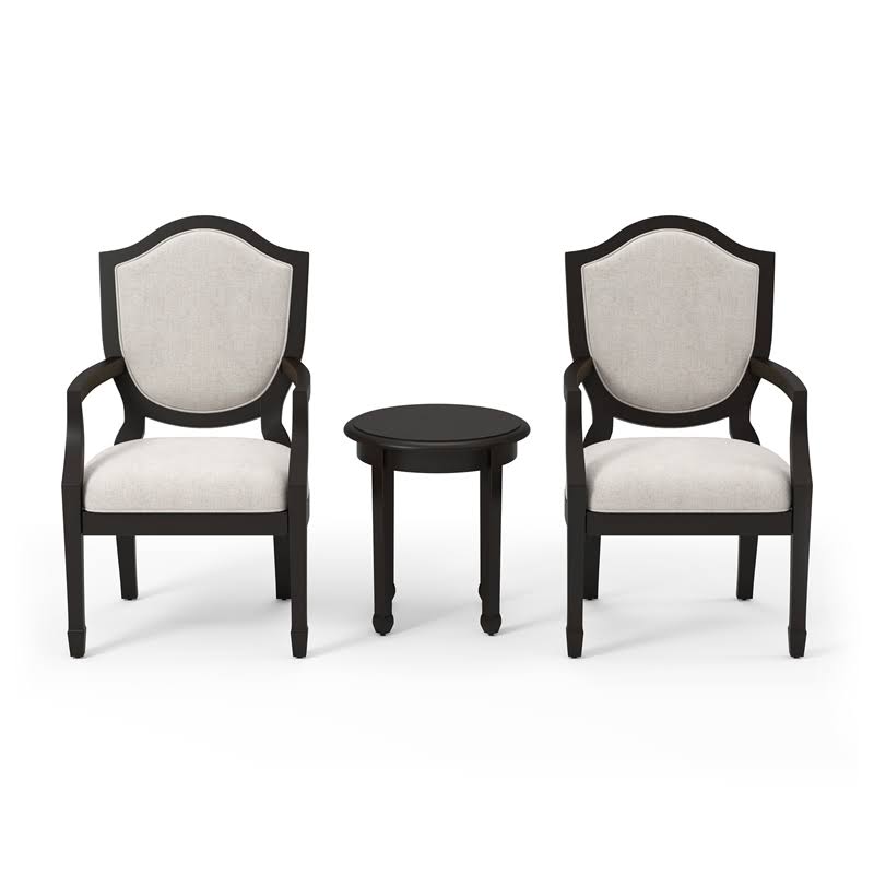 Black 3-Piece Table and Chair Set F84756