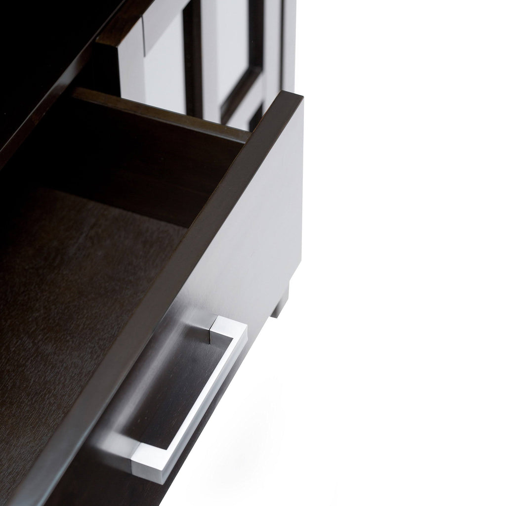 Dark Walnut Brown Tall TV Media Stand N95174