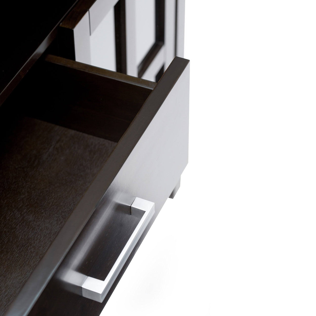 Dark Walnut Brown Tall TV Media Stand N95174