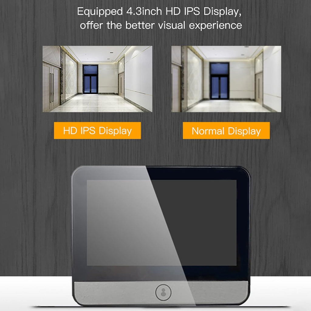Digital Peephole Door Viewer WiFi Doorbell Camera 1080P Video Intercom 4.3 inch Monitor P8363