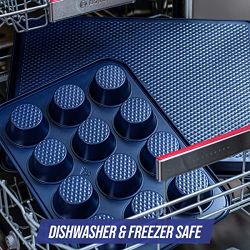 Blue Diamond 2 Piece Nonstick Cookie Sheet Baking Pan Set U1238