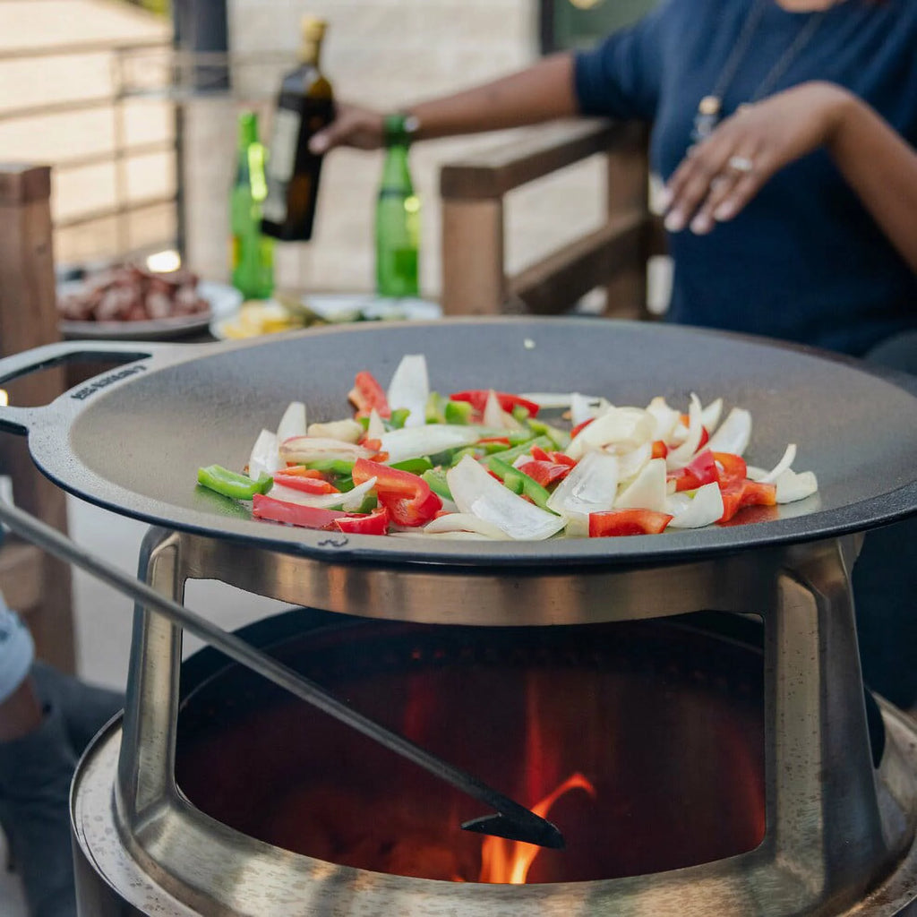 Large Cast Iron Wok Top, 18" Stir Fry Pan B5319