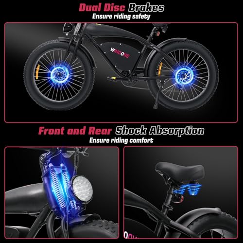 Electric Bike 48V 13Ah 750W 20" Fat Tires UL Certified A101
