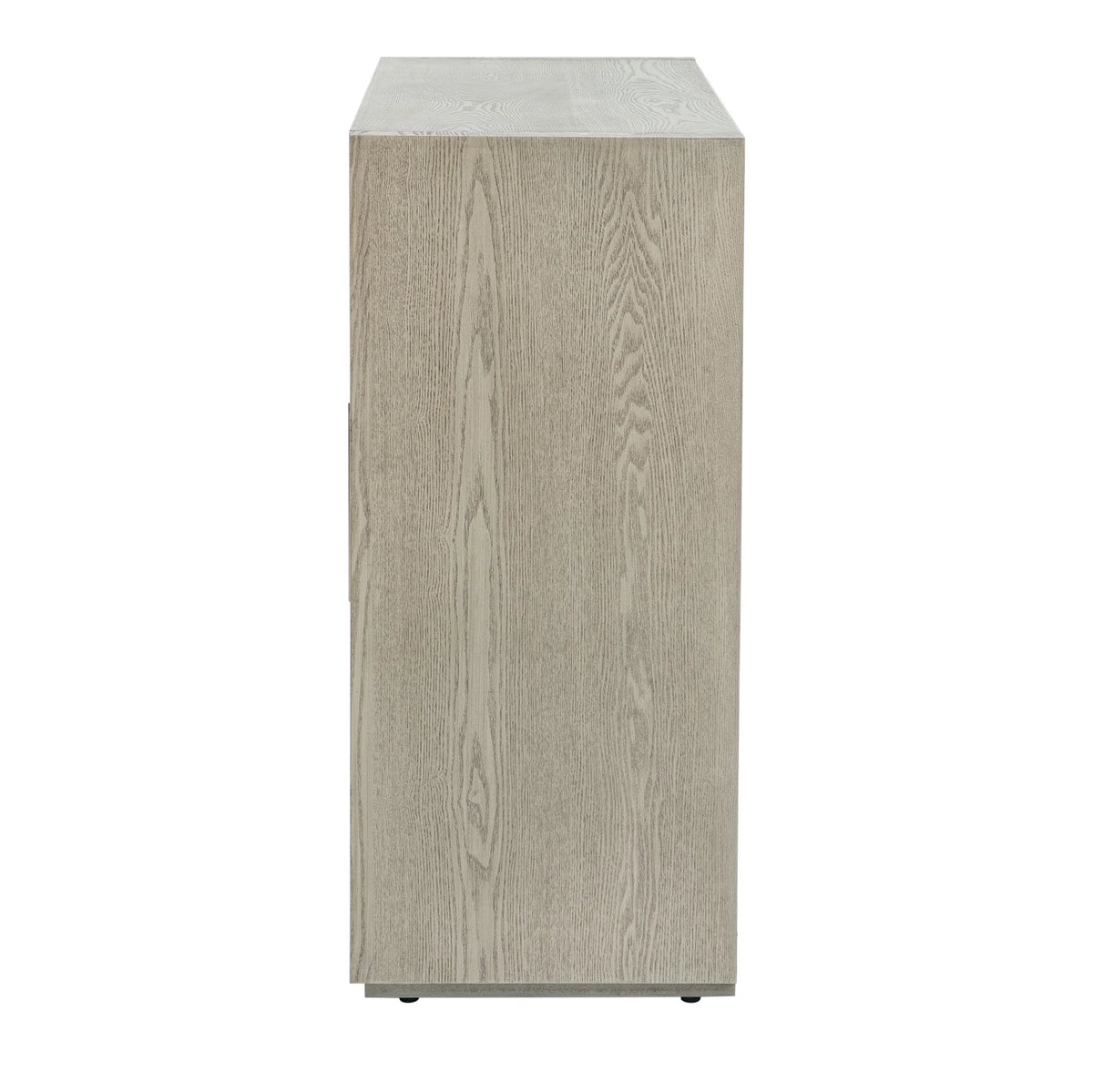 Wood Storage Cabinet with Three Tempered Glass Doors and Adjustable Shelf O434074