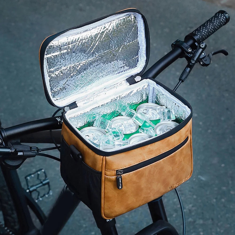 Waterproof PU Leather Bike Front Bag with Touchscreen Phone Holder H794769