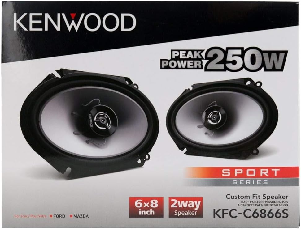6x8 2-Way 250 Watt Car Stereo Speakers M475108