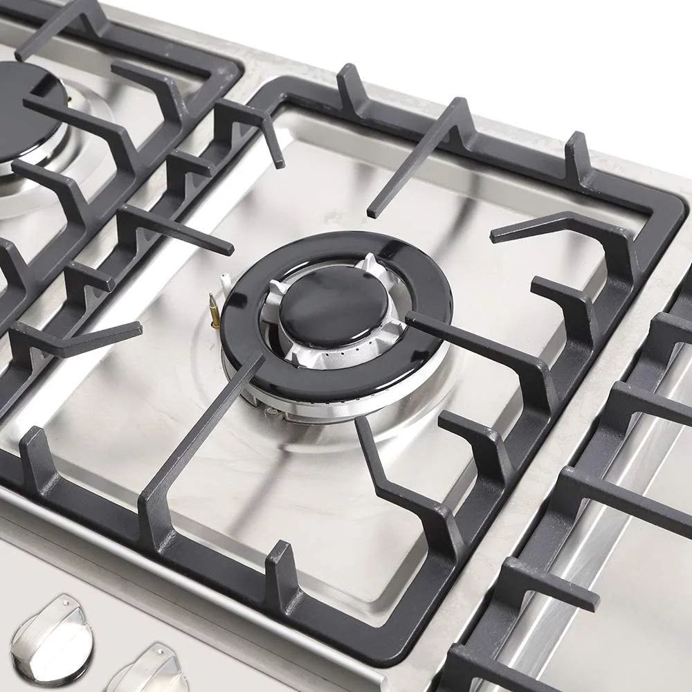 34" 5 Burners Gas Cooktop Stainless Steel R624687