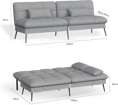 Black Convertible Sofa Bed V4121