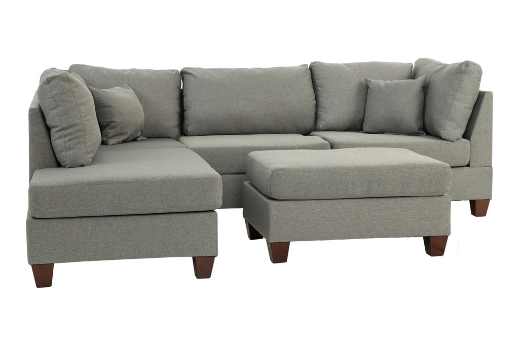 3 Pcs Sectional Sofa Set Gray L80440