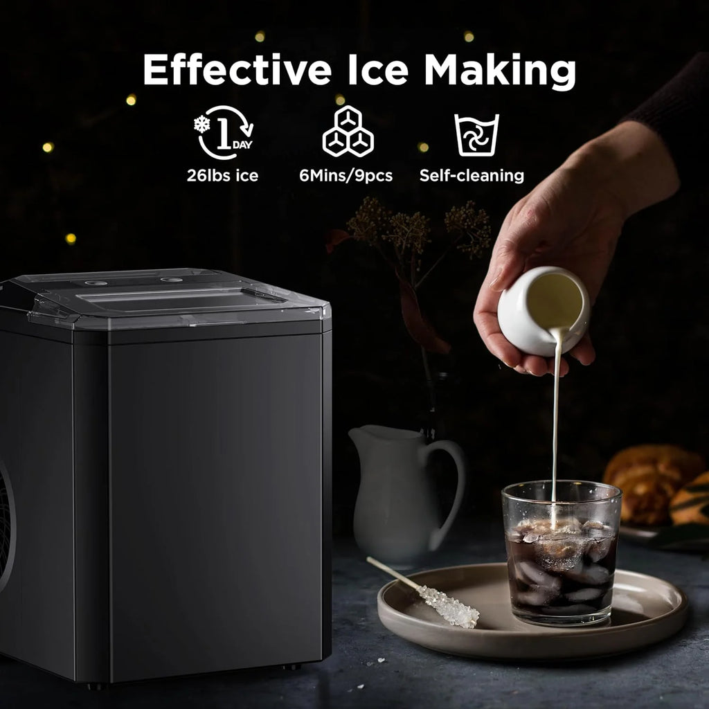 Portable Countertop Ice Maker 26lbs/24hrs Black M48736