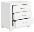 Solid Night Stand with 3 Drawers V797959