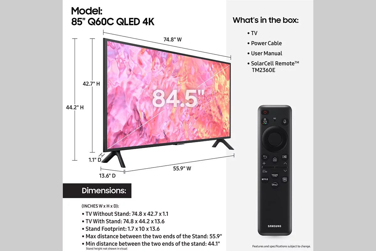 85 Class QLED 4K Smart TV S60760