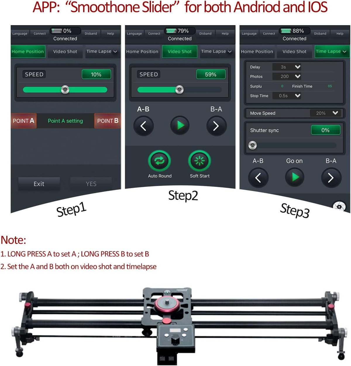 Motorized Carbon Fiber Camera Slider H41968