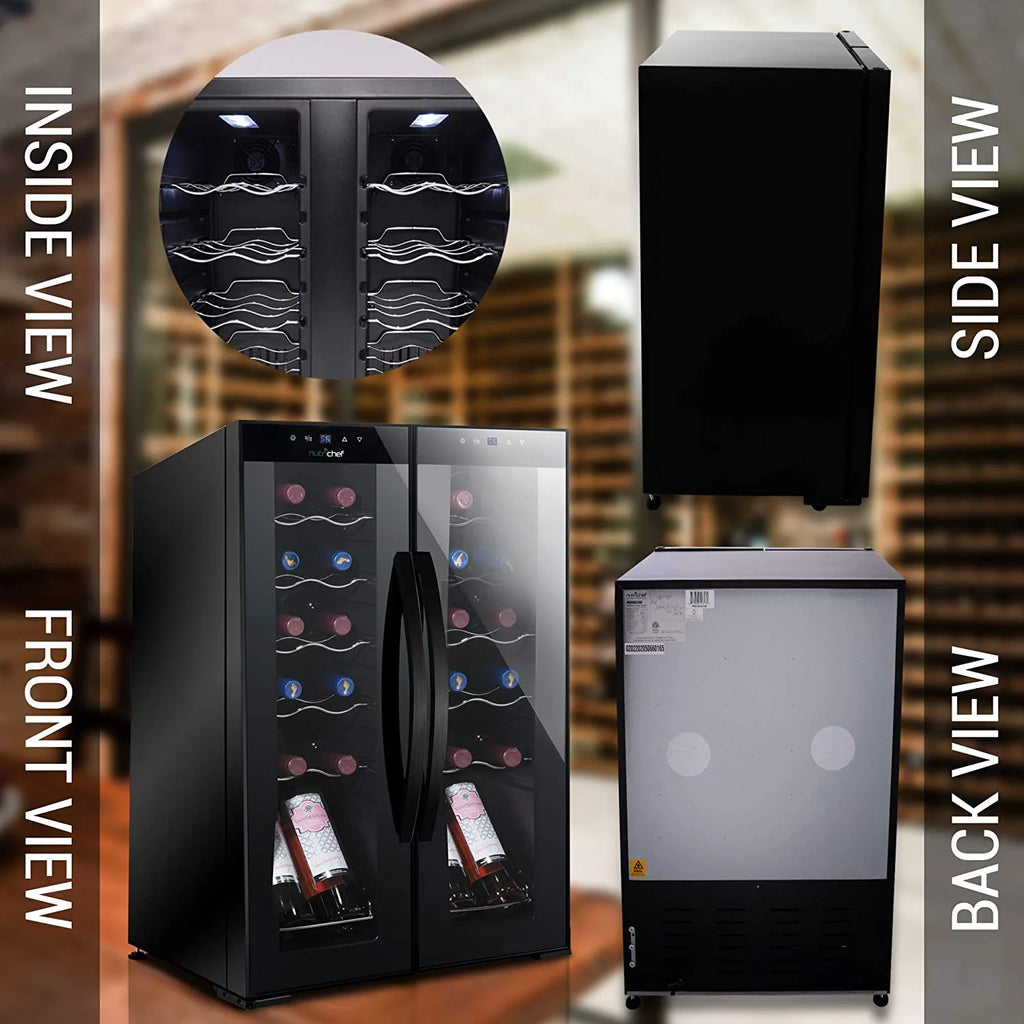24 Bottle Freestanding Compact Wine Cooler Refrigerator with Digital Control E110