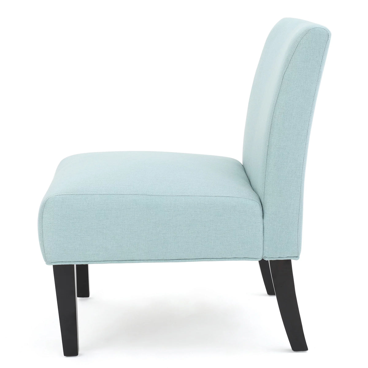 Light Blue Fabric Slipper Chair C2414