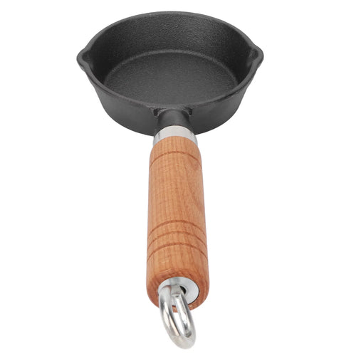 10CM Cast Iron Pan with Wood Handle F929001