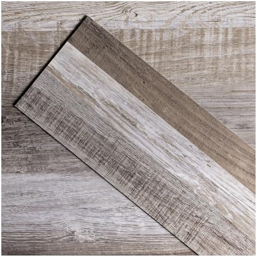 Peel and Stick Vinyl Flooring 36pcs 6"×36" Wood Effect Waterproof Z24780