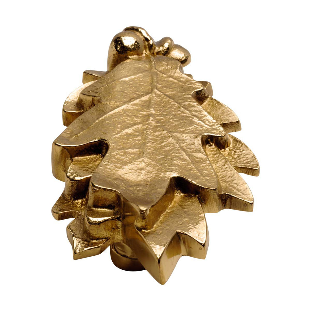 6" Solid Brass Oak Leaf Shaped Door Knocker R450