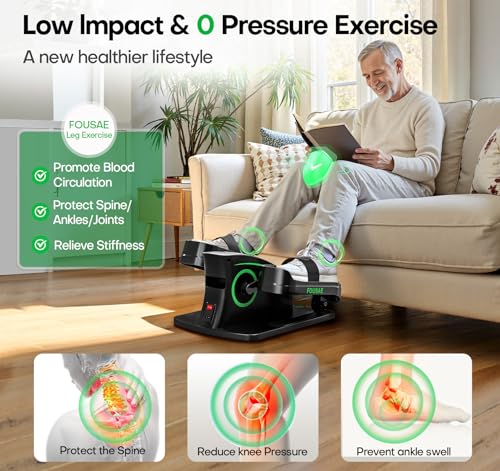 Under Desk Elliptical Leg Exerciser with Touch Screen and Remote Control A786