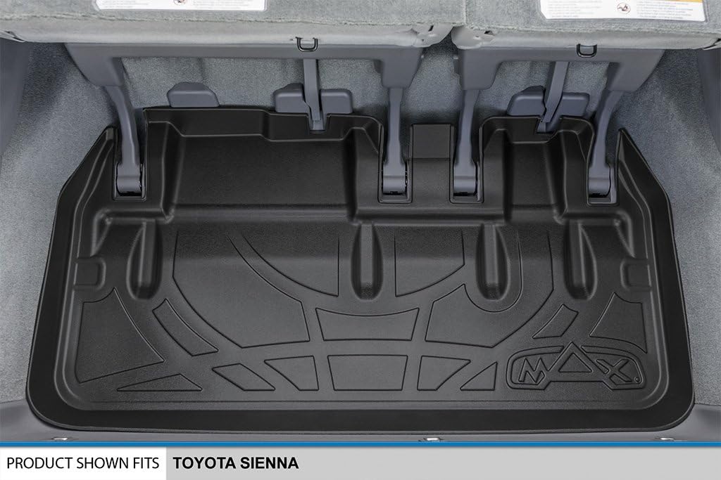 Black Custom Floor Mats 3 Rows and Cargo Liner Set A1260