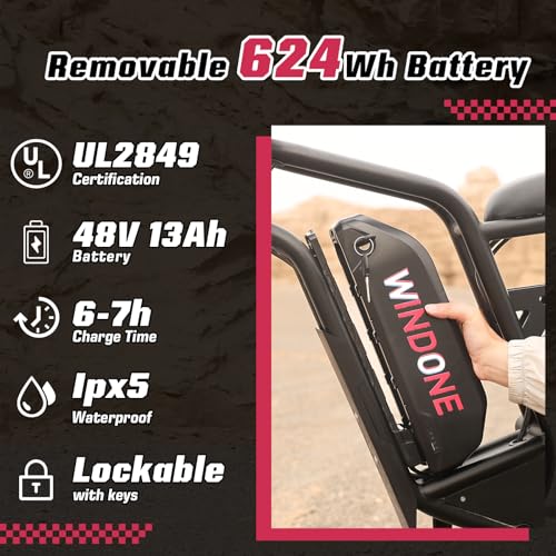 Electric Bike 48V 13Ah 750W 20" Fat Tires UL Certified A101