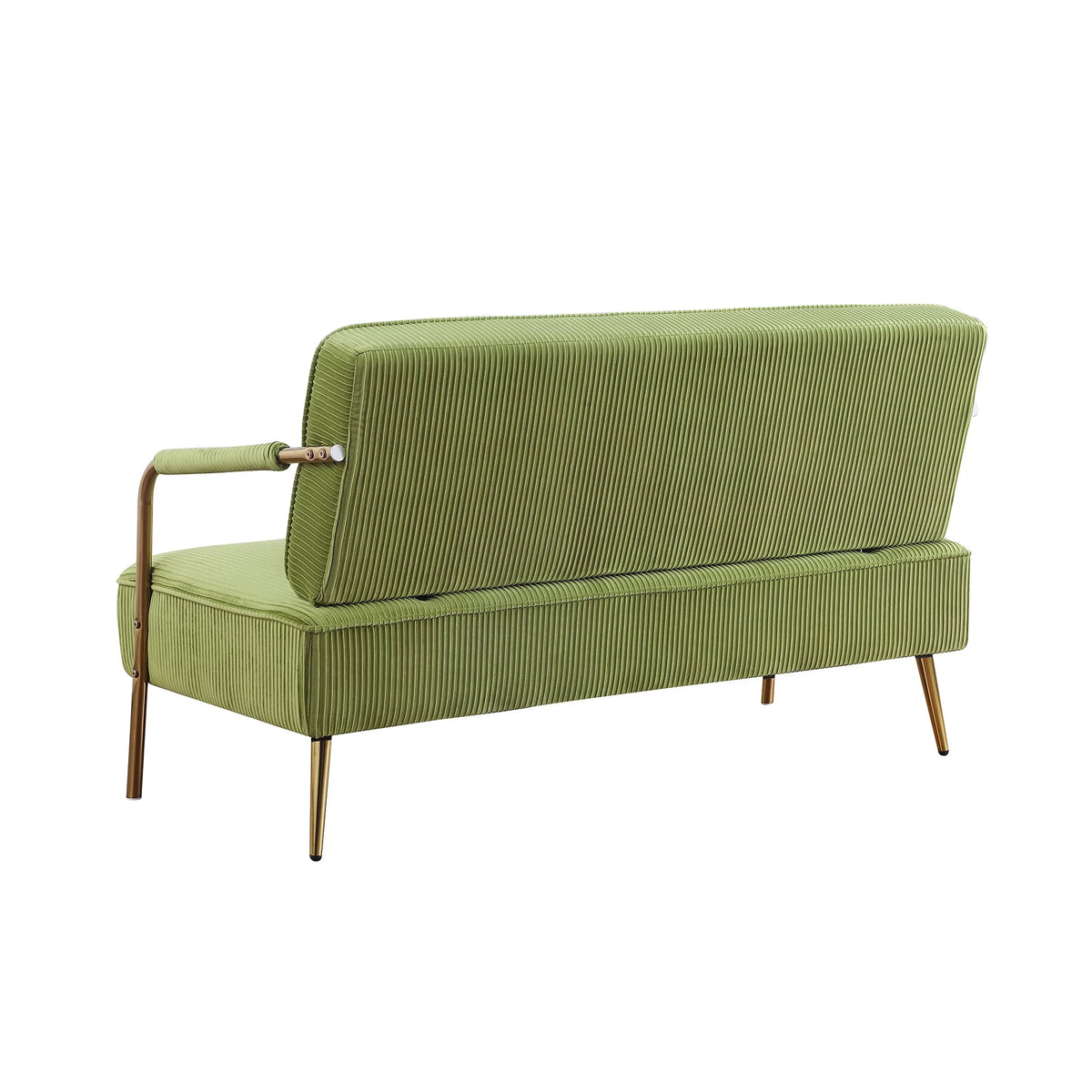 Olive Green Velvet Upholstered Loveseat P629
