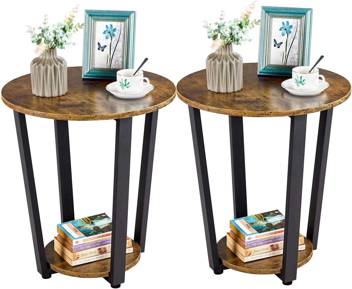 Round 2 Tier Side Table with Storage K1276