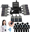 UHF Wireless Tour Guide Translation System, 200 Channels, 1 Transmitter & 10 Receivers & 16-port USB Charge Station U39272