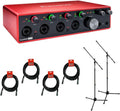 USB Audio Interface with Microphone Stand & XLR Cable Bundle W148234