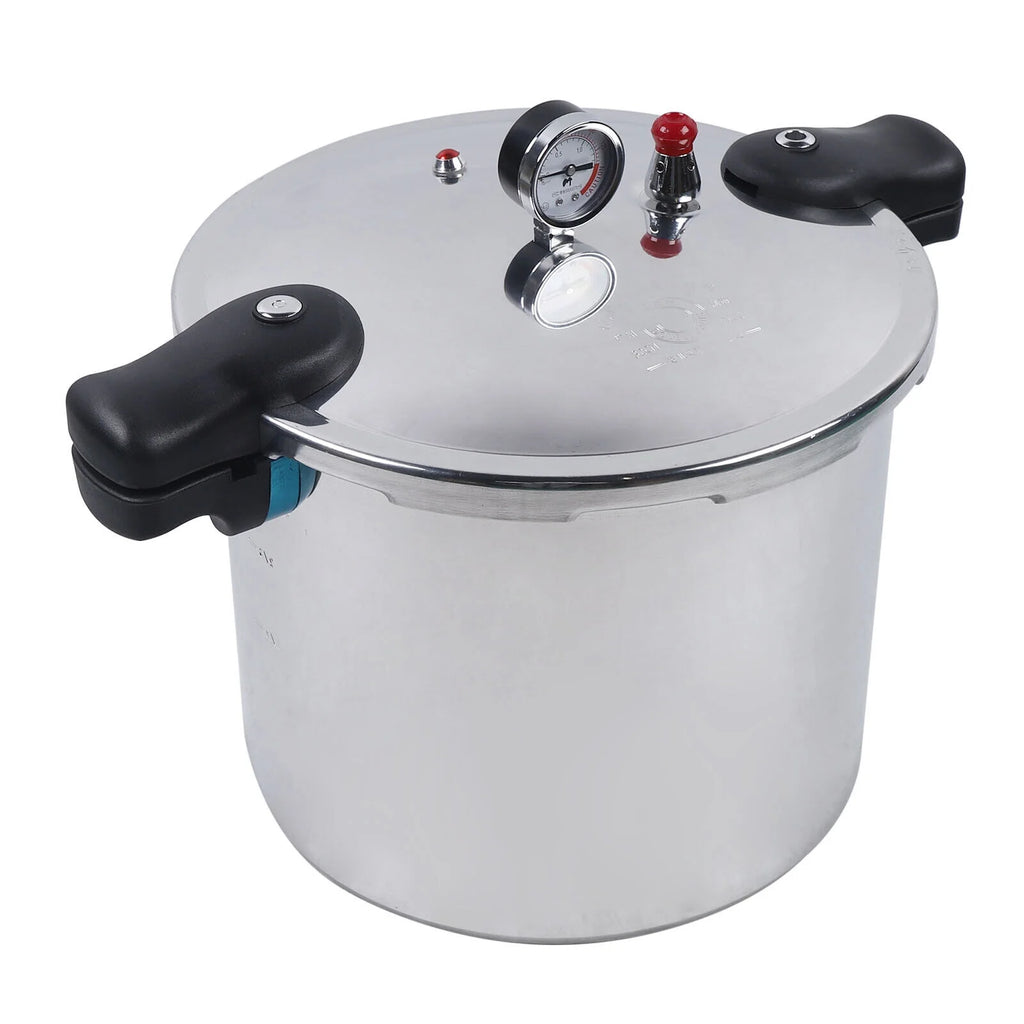 22L Explosion-proof Aluminium Pressure Cooker Canner Pot B5933