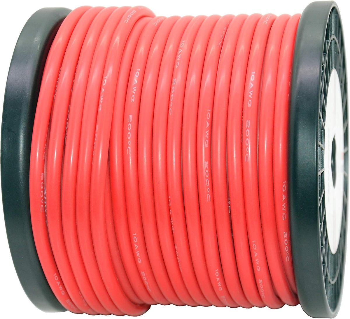 10 AWG Silicone Wire 90 Feet Red Stranded Tinned Copper Wire, Pack of 2 D797125