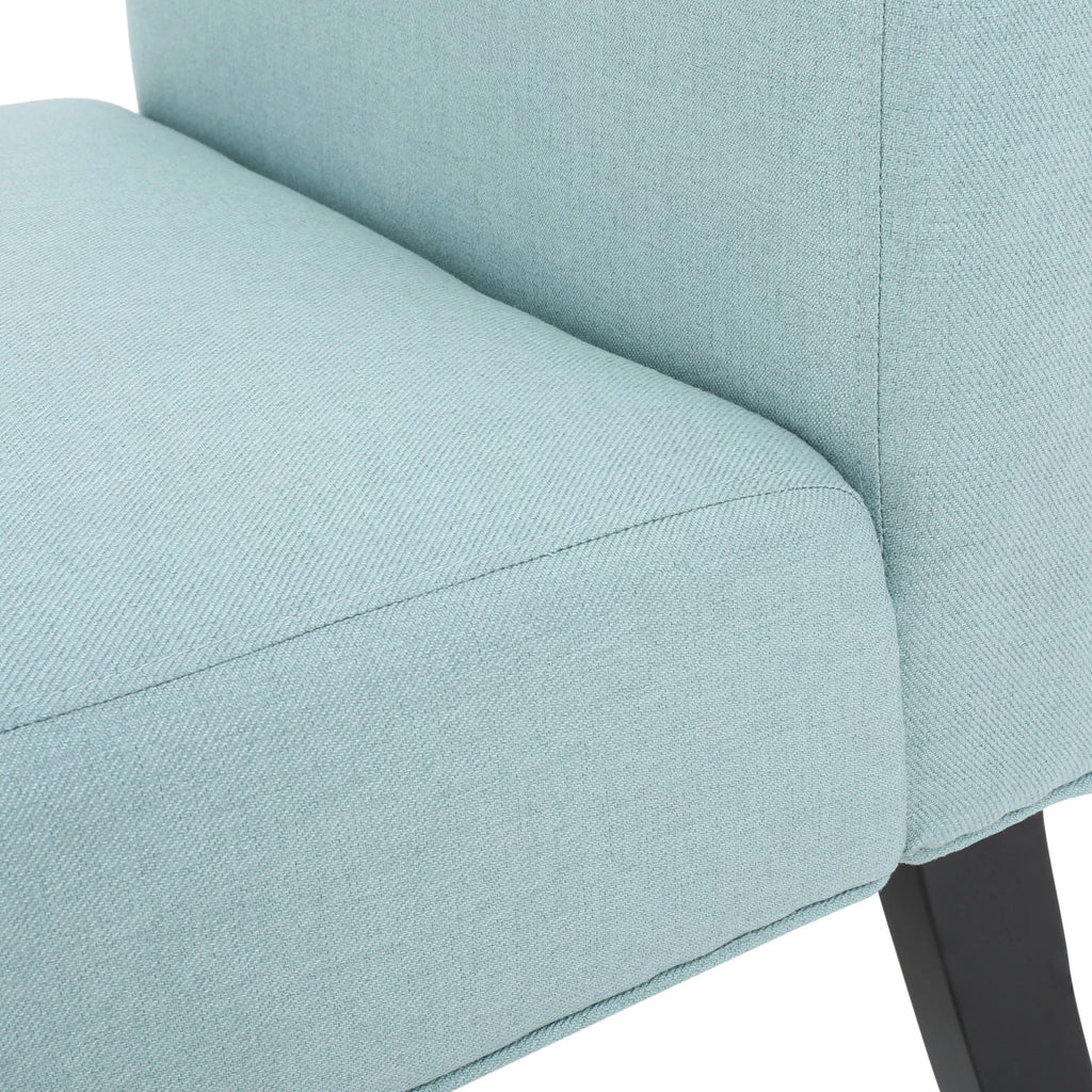 Light Blue Fabric Slipper Chair C2414