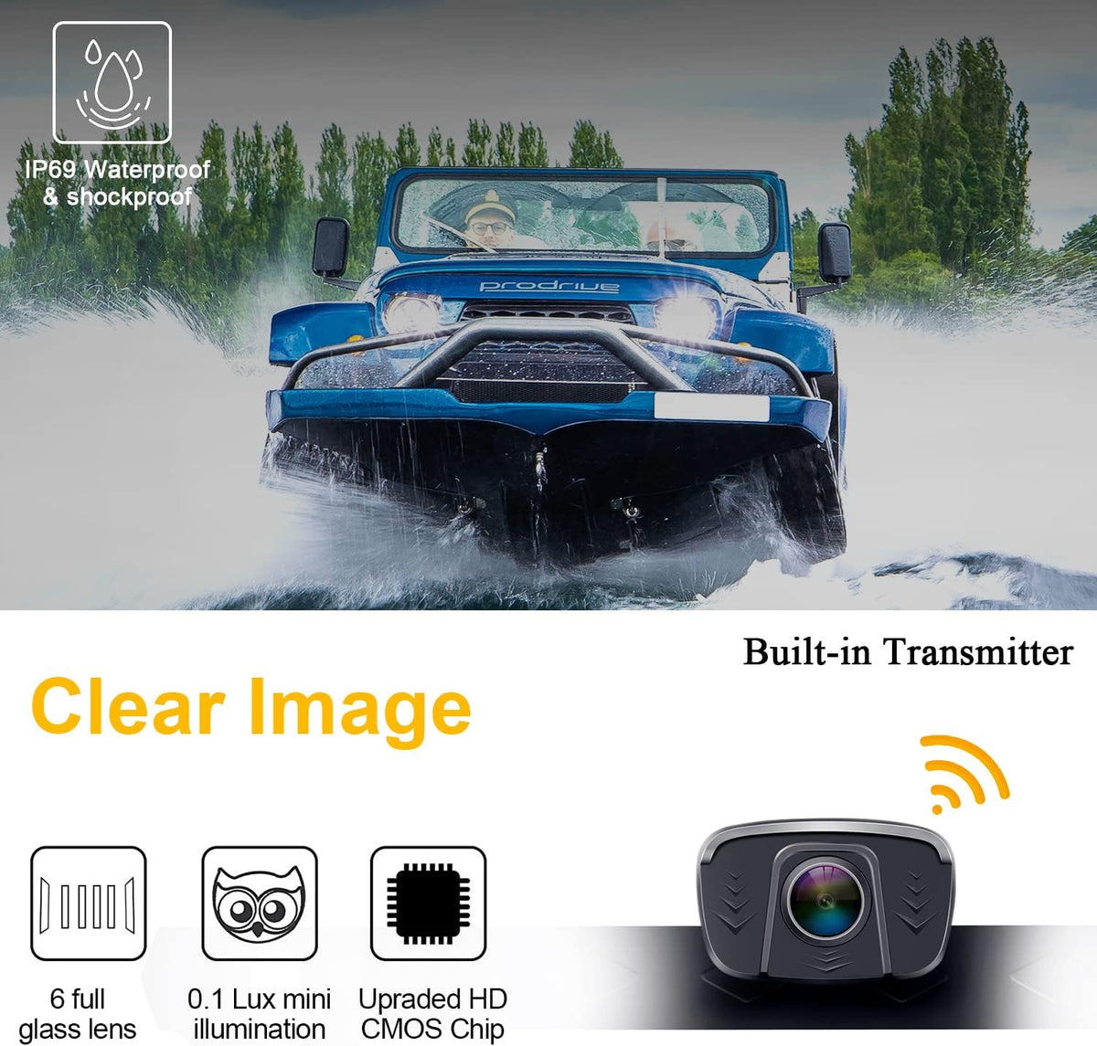 Wireless Backup Camera 5 Inch Monitor Rear View System Y948