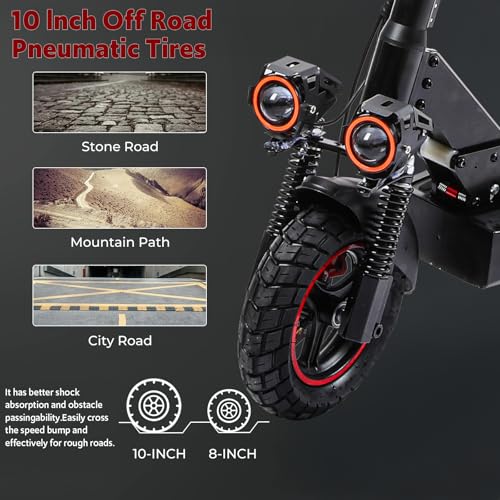 800/1200W Motor 48V 15/18/21AH Battery 11" All-Terrain Tires Heavy Duty Electric Scooter with Seat V370