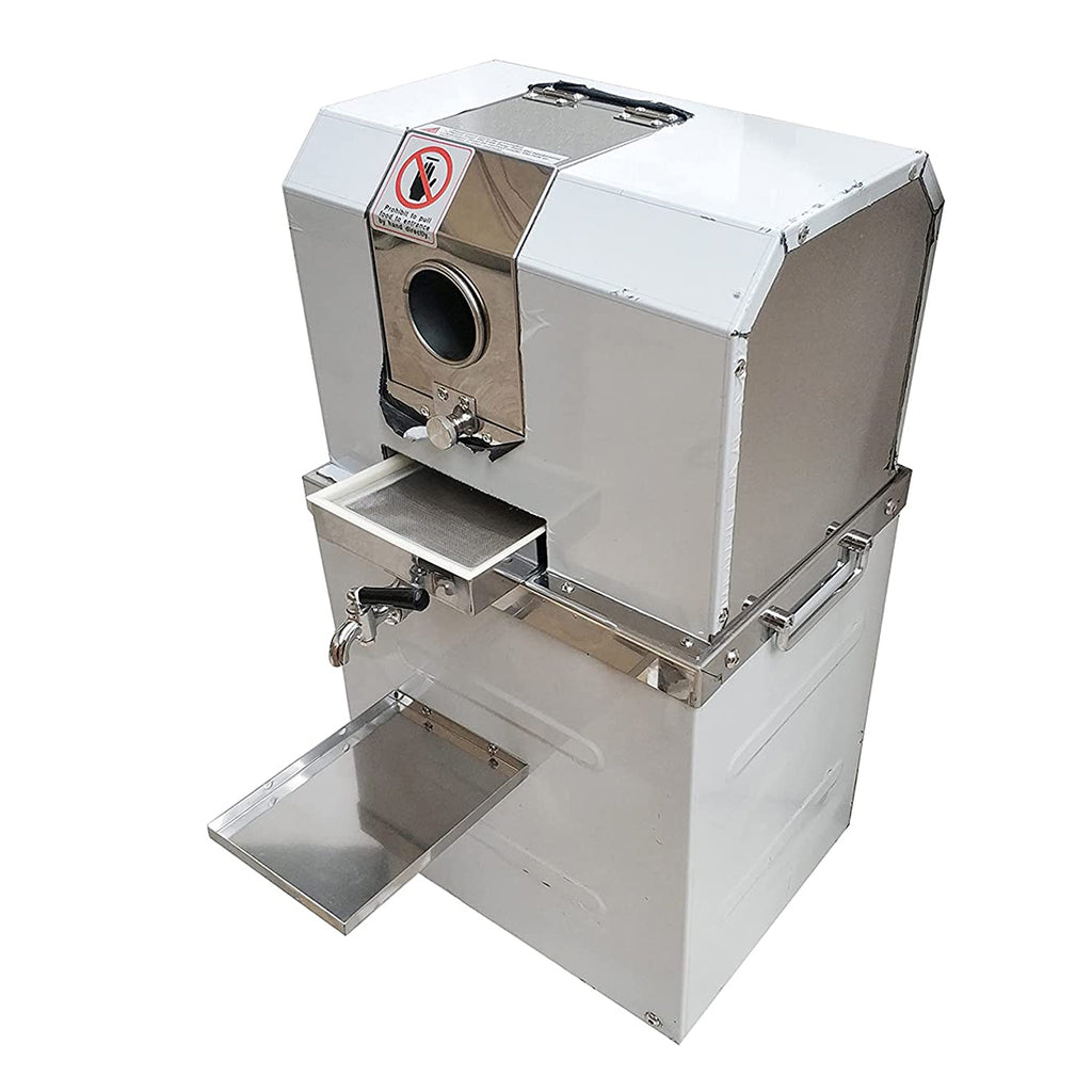 Vertical Electric Sugarcane Juicer Juice Press Machine 4 Rollers Stainless Steel Silver U9297