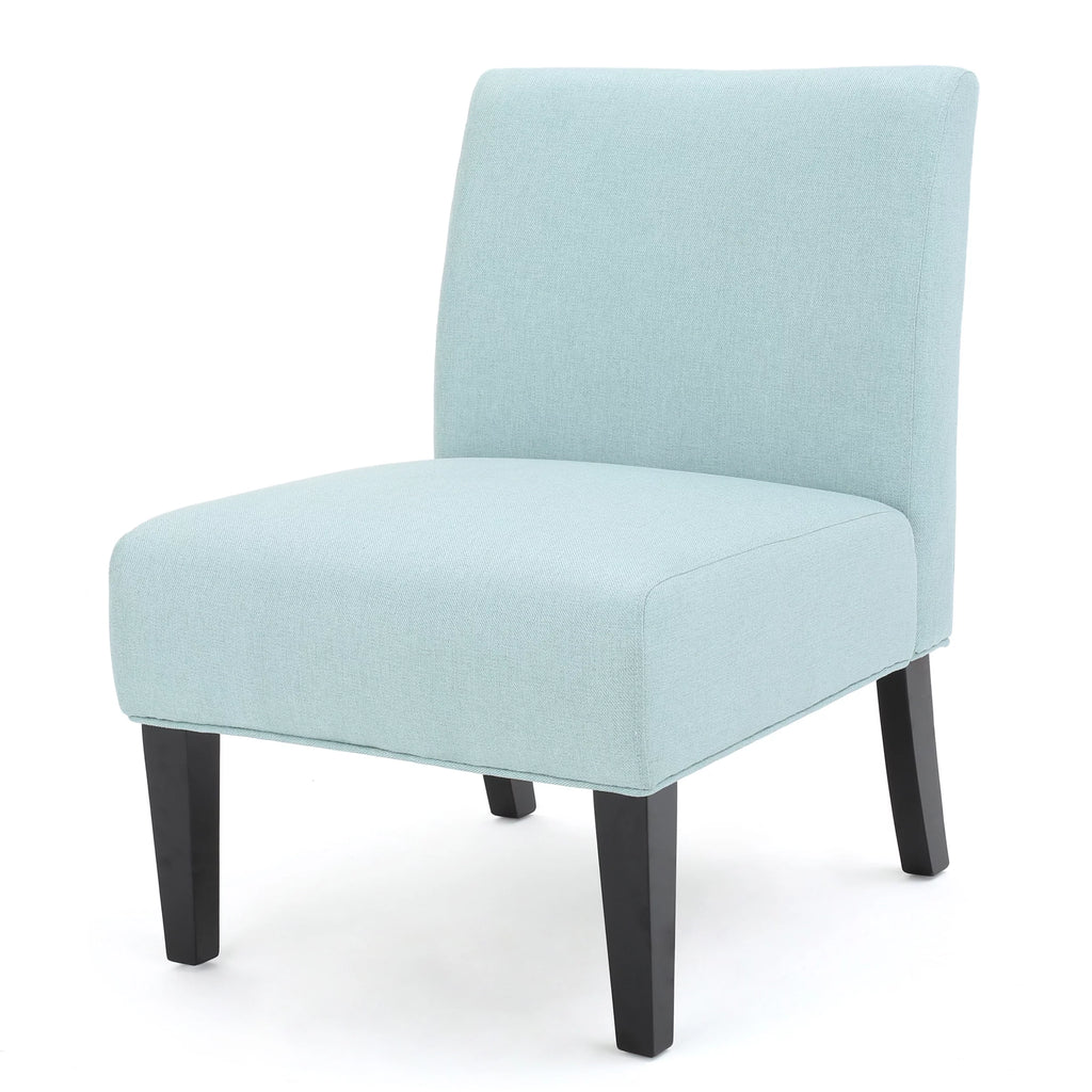 Light Blue Fabric Slipper Chair C2414