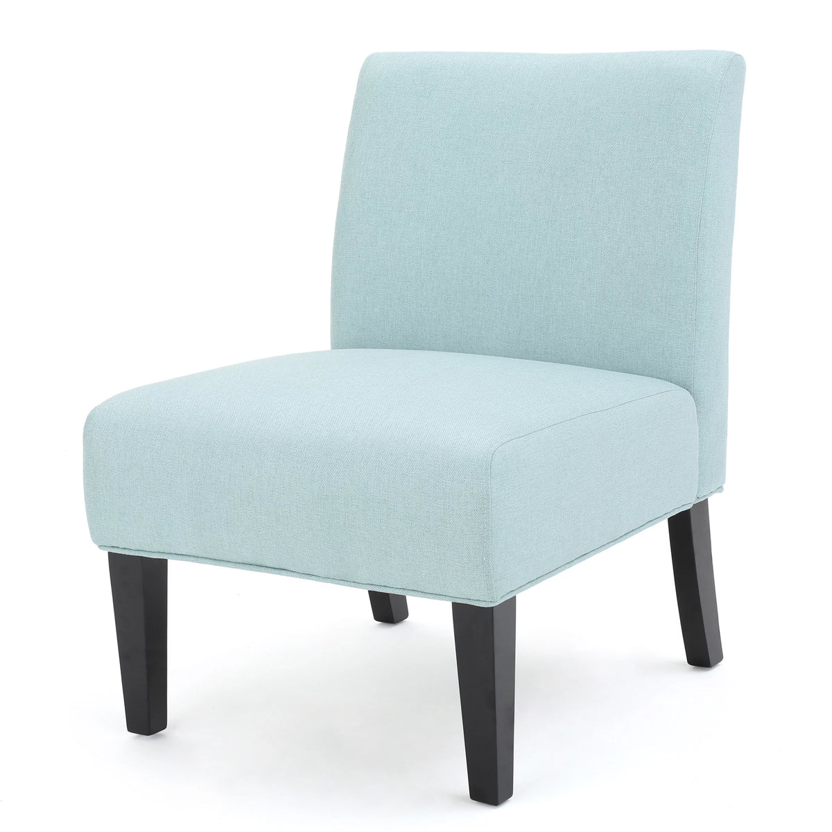 Light Blue Fabric Slipper Chair C2414